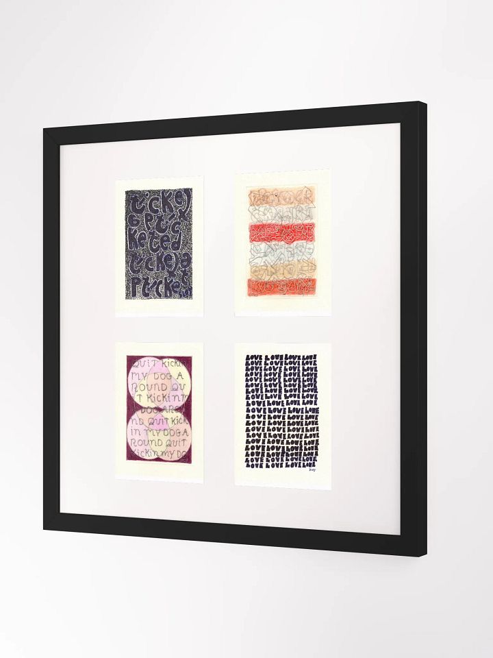 Build Your Own Four Panel Card Art (vertical orientation) Framed product image (2)