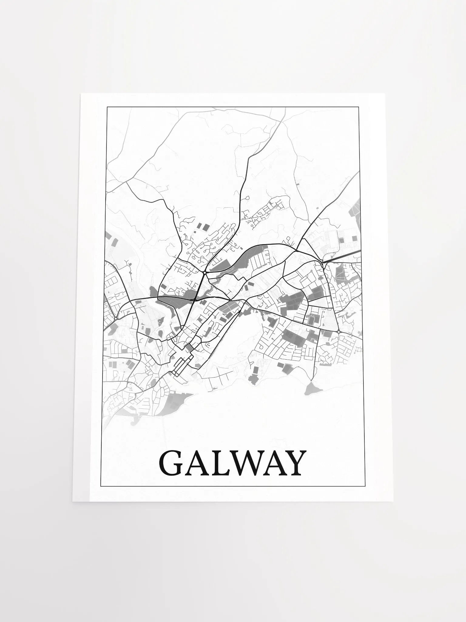 Galway, Éire, city map print product image (16)