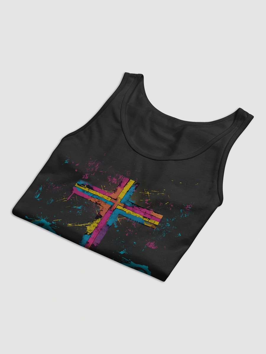 Unashamed Ro 1:16 Cross Tank Top – Unisex Bella + Canvas Jersey Fit product image (8)
