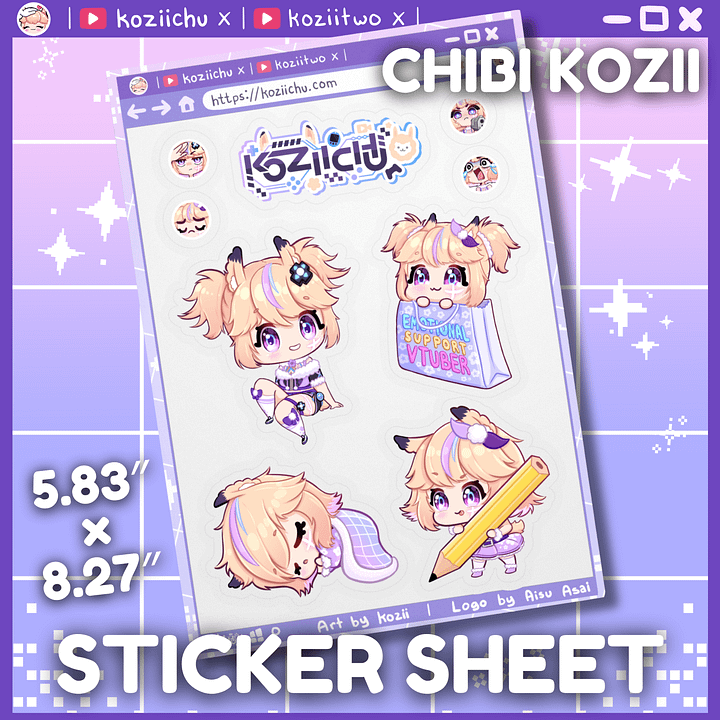 Kozii Cute Chibi Sticker Collection product image (1)