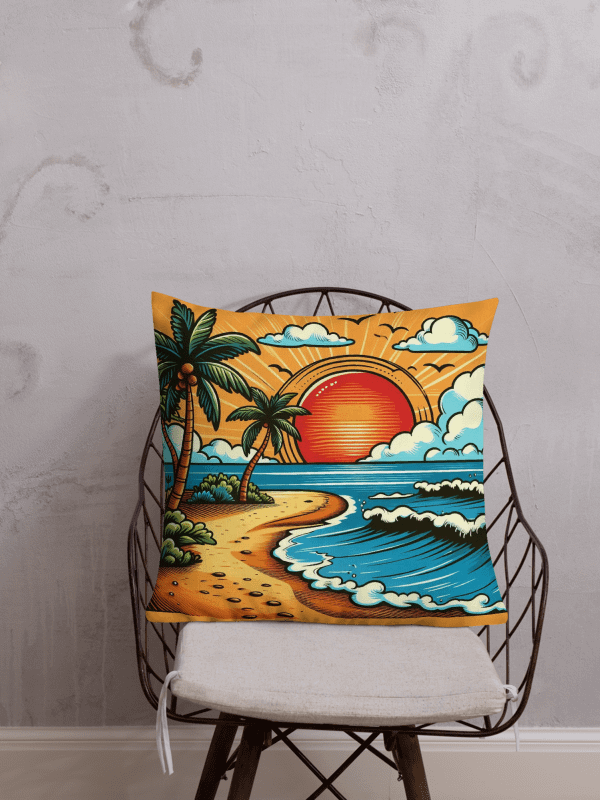 Tropical Sunset Dreams Pillow | Ai Design beach product image (1)