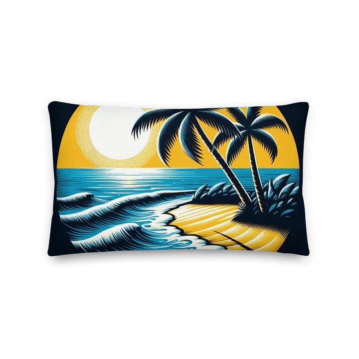 Tropical Sunset Paradise Pillow | AI Design product image (2)
