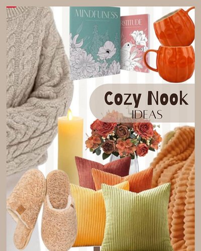 Cozy season comfort ☕🕯️
Curl up with soft knits, warm colors, and textures that make every corner feel calm.

These Cozy Nook...