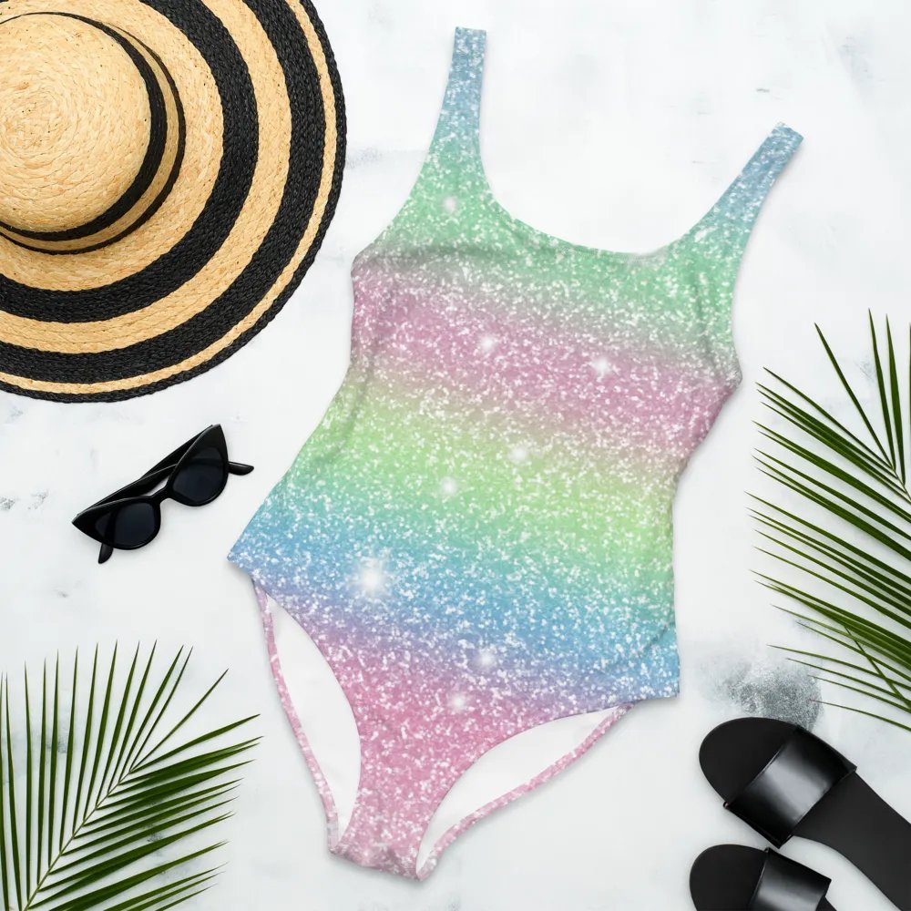 Glitter Unicorn Texture Design One Piece Swimsuit (9) product image (4)