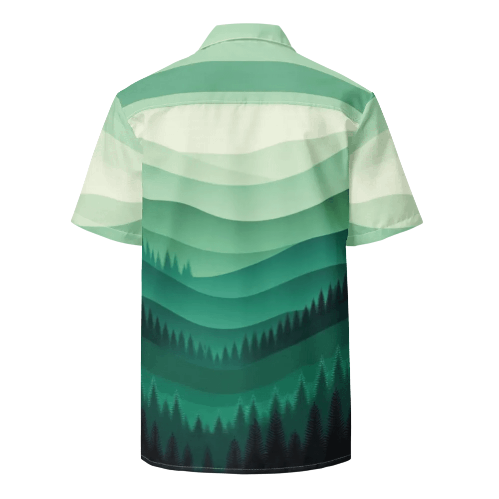 Men's Full-Print Green Hawaiian Shirt product image (5)