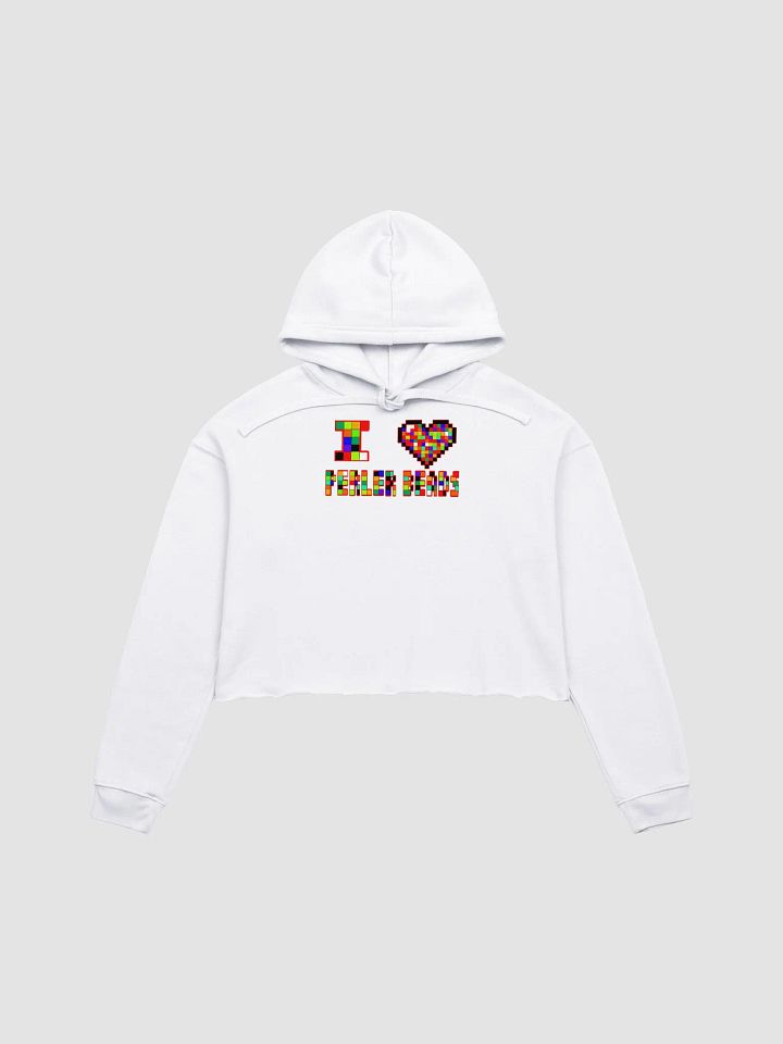 I Heart Perler Bead Crop Hoodie product image (1)