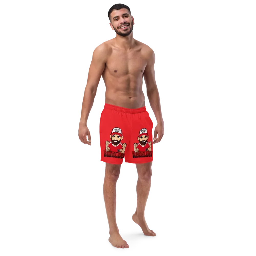 RebelDev red swim trunks product image (3)