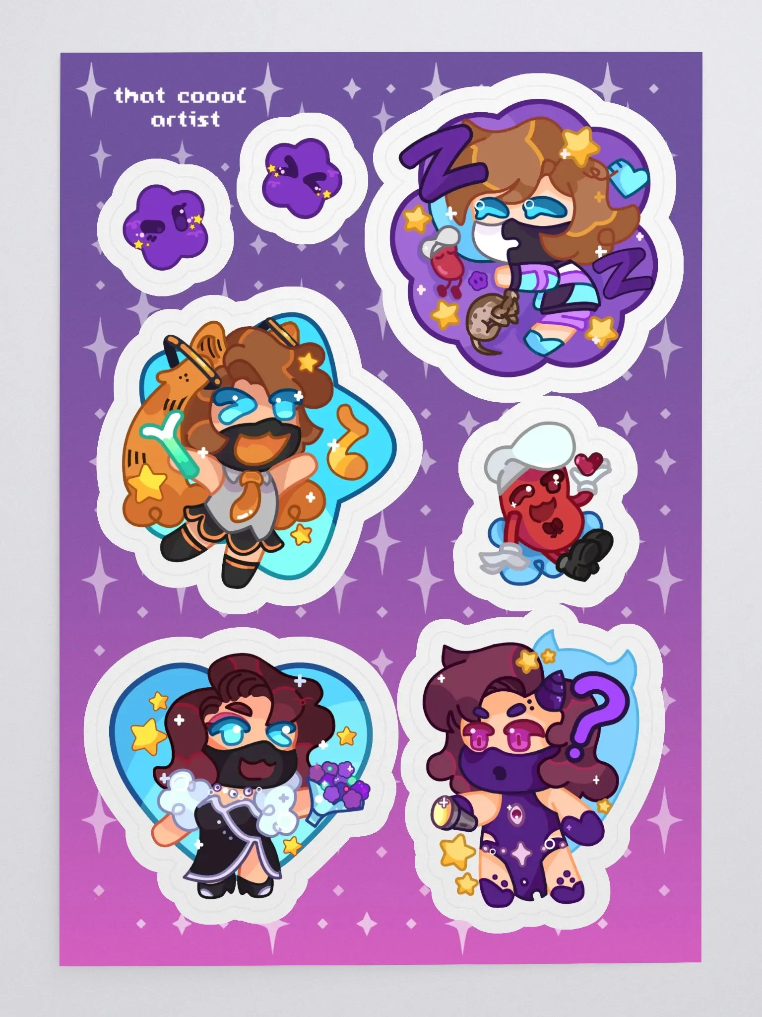 Ranboo Vtuber stickers pack product image (3)