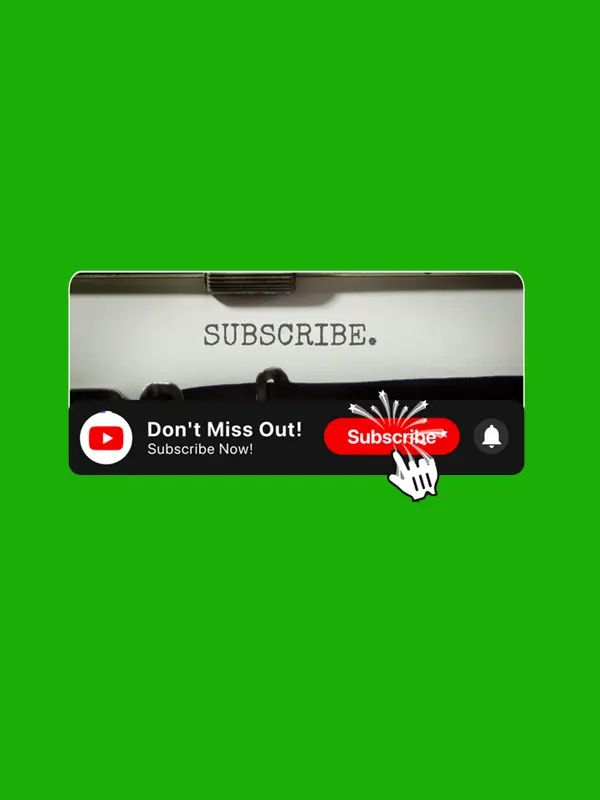 Ultimate YouTube Subscribe Button Kit: 4K Green Screen + Transparent Background Templates product image (1)
