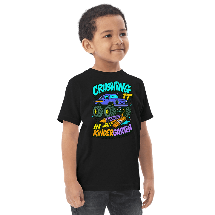 Kindergarten Crusher Monster Truck Toddler Tee product image (6)