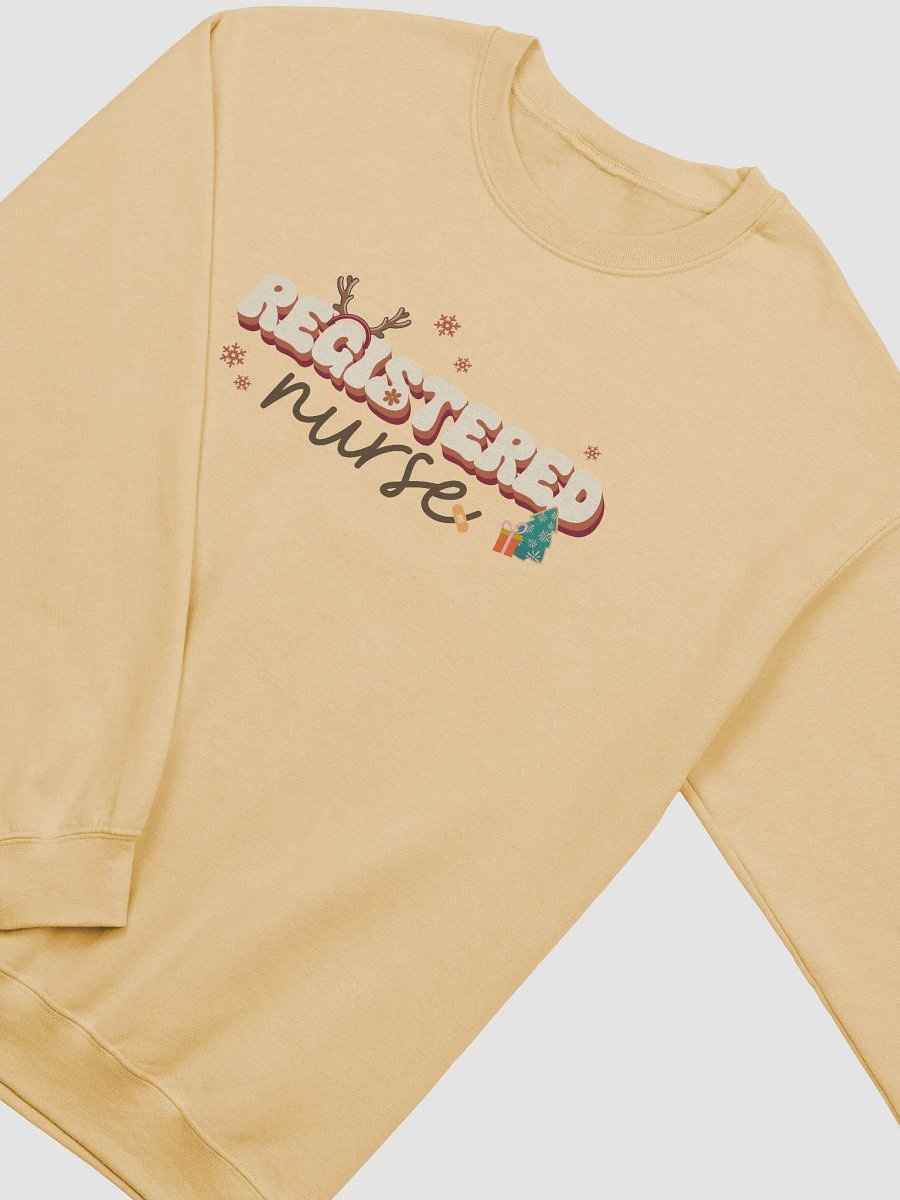 Registered Nurse Christmas Retro Sweatshirt with Antlers product image (4)