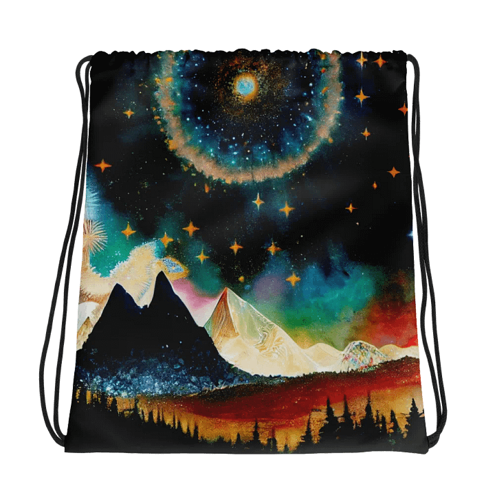 Cosmic Dreams All-Over Drawstring Bag product image (1)