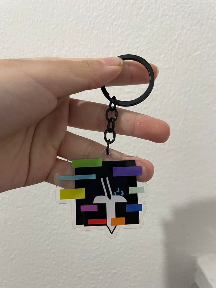 Glitchy Keychain product image (1)