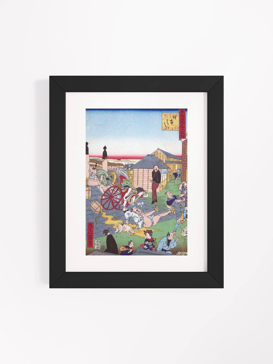 Nihonbashi - Humorous Ukiyo-e from 36 Views of Tokyo （日本橋 - 東京名所三十六戯撰） product image (4)