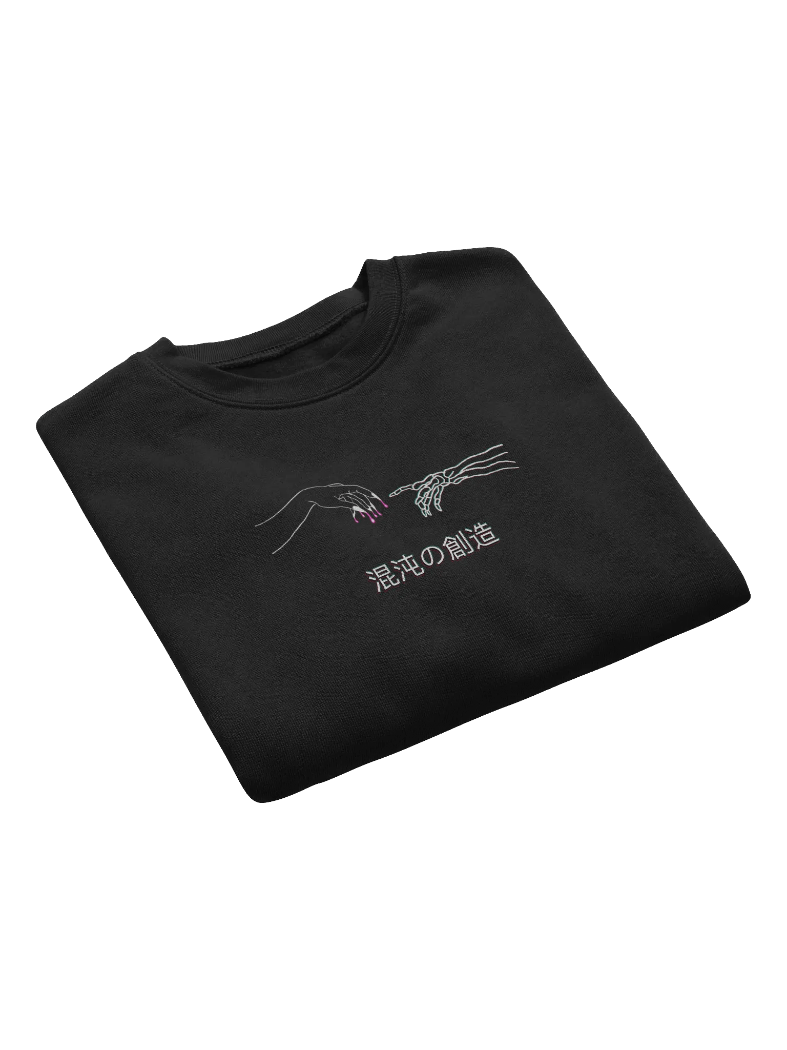 Creation of Chaos Fleeced Crop Top - White Print product image (7)
