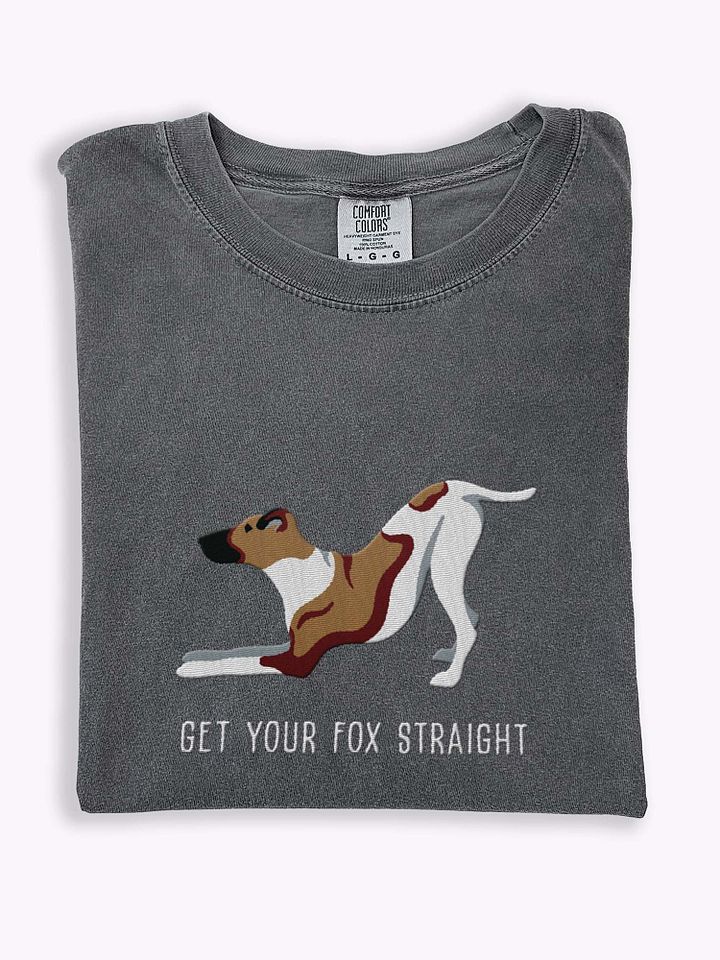 Get Your Fox Straight T-Shirt(Embroidered) of a Smooth Fox Terrier(Brown) product image (1)