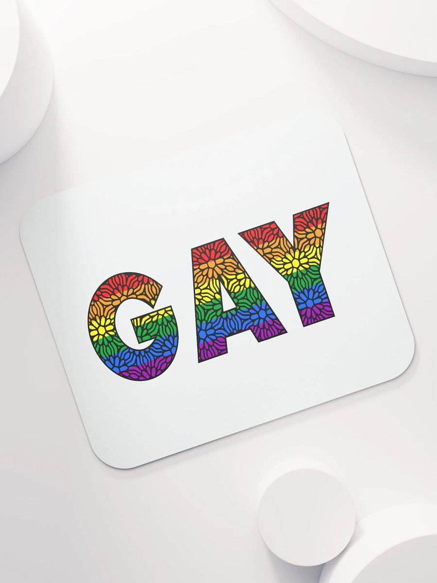 GAY Pride Colors and Flowers Mousepad product image (7)