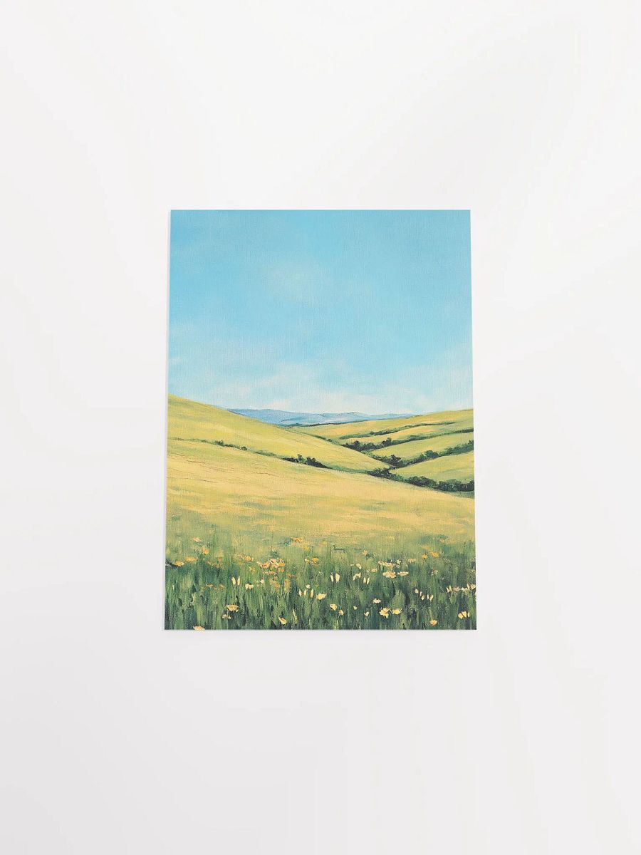 Lush Green Fields - Tranquil Rustic Landscape Art product image (35)