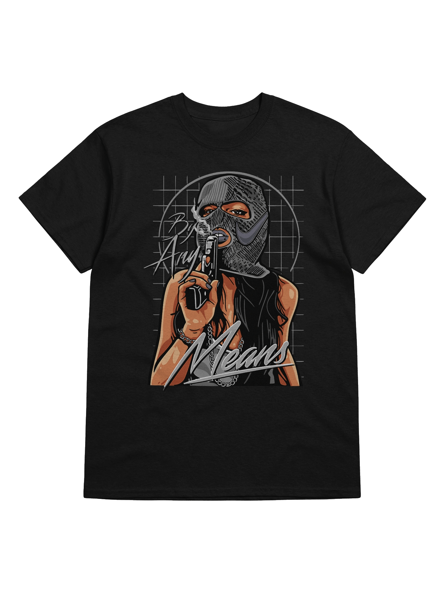 Graphic Streetwear Logo Ski Mask T-Shirt product image (5)