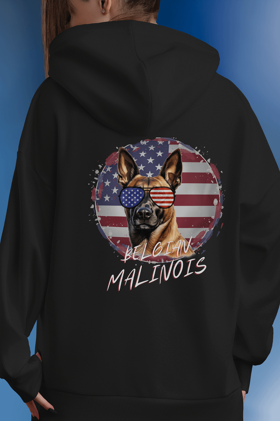 Belgian Malinois Circle American Flag Hoodie product image (1)