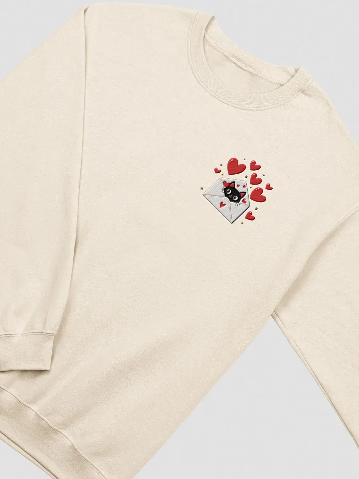 Feline Valentine Envelope - Embroidered Crewneck product image (3)