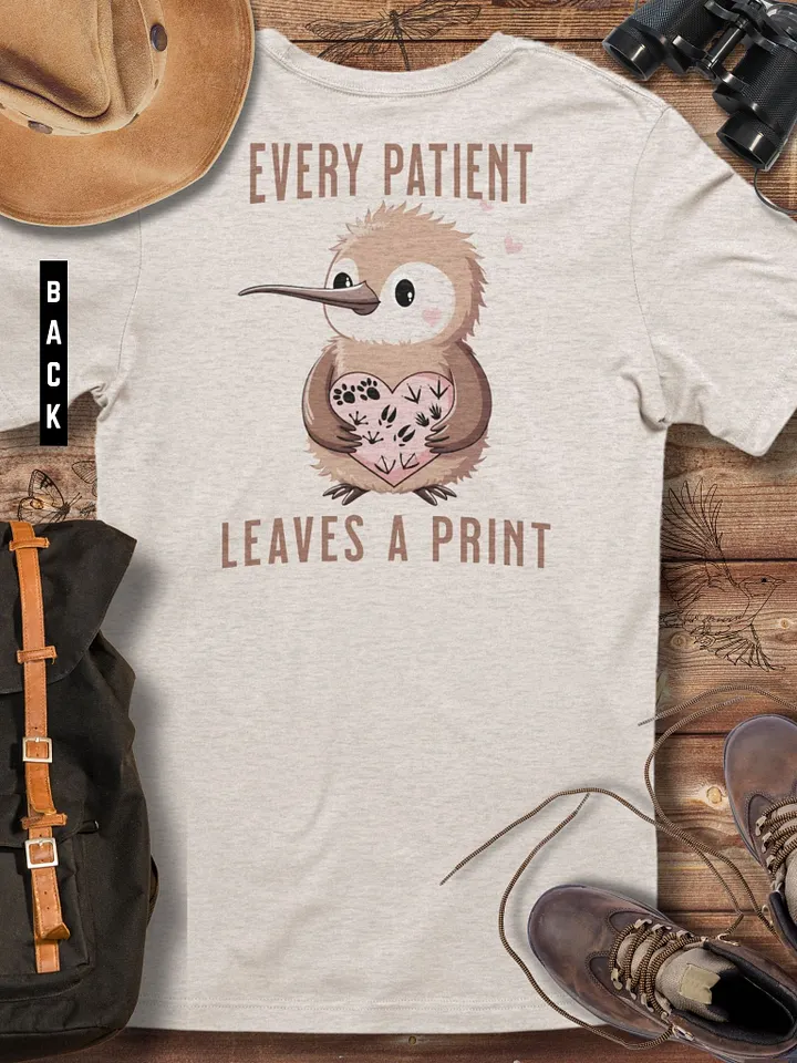 Kawaii Kiwi - Every Patient Leaves a Print, Wildlife Lover Gift, Cute Animal T-shirt product image (2)