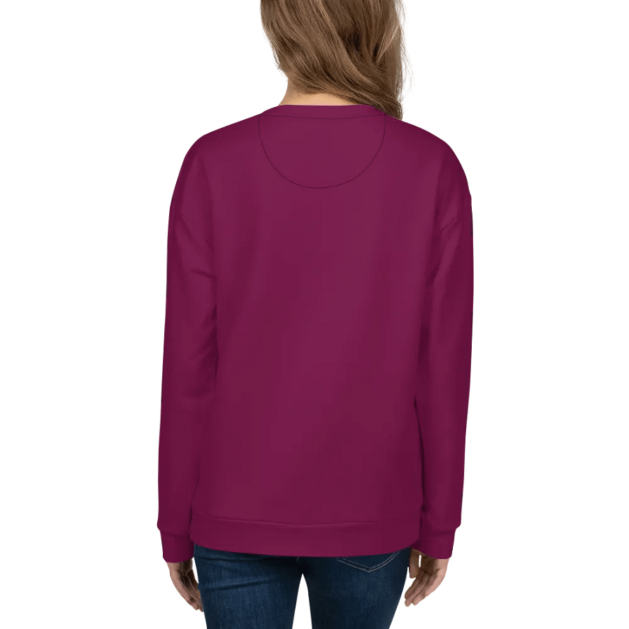 Plain Dark Burgundy Red True Summer Unisex Recycled Polyester Heavyweight Premium Sweatshirt by Treasure Pie product image (8)