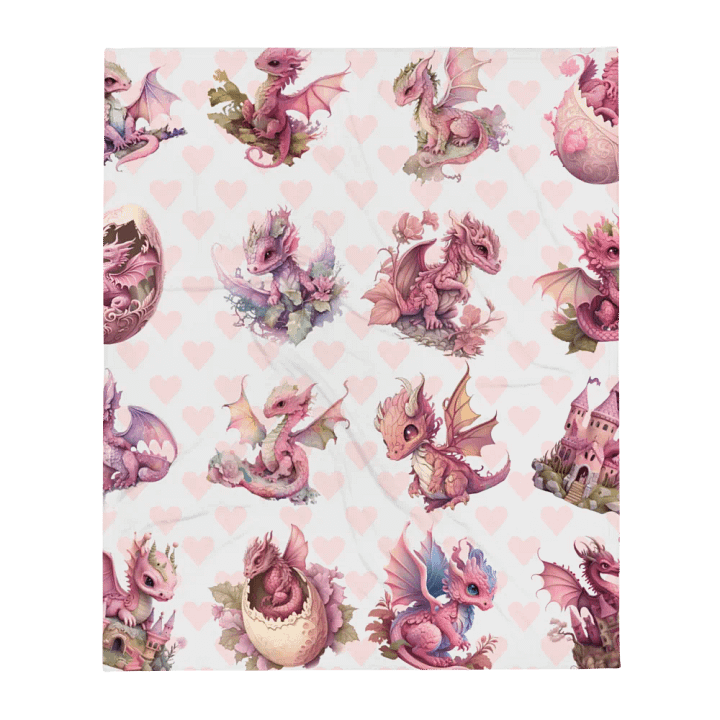 Pink Baby Dragons Throw Blanket product image (1)