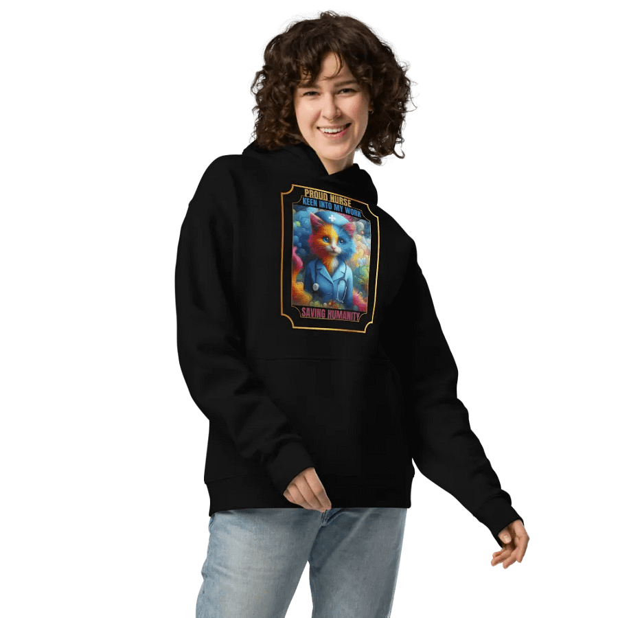 Proud Nurse Cat Premium Hoodie product image (3)