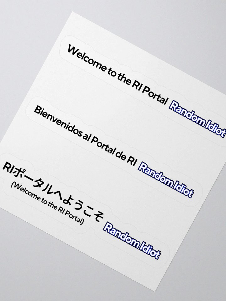 Random Idiot Tagline Cut Stickers (Multiple) product image (4)