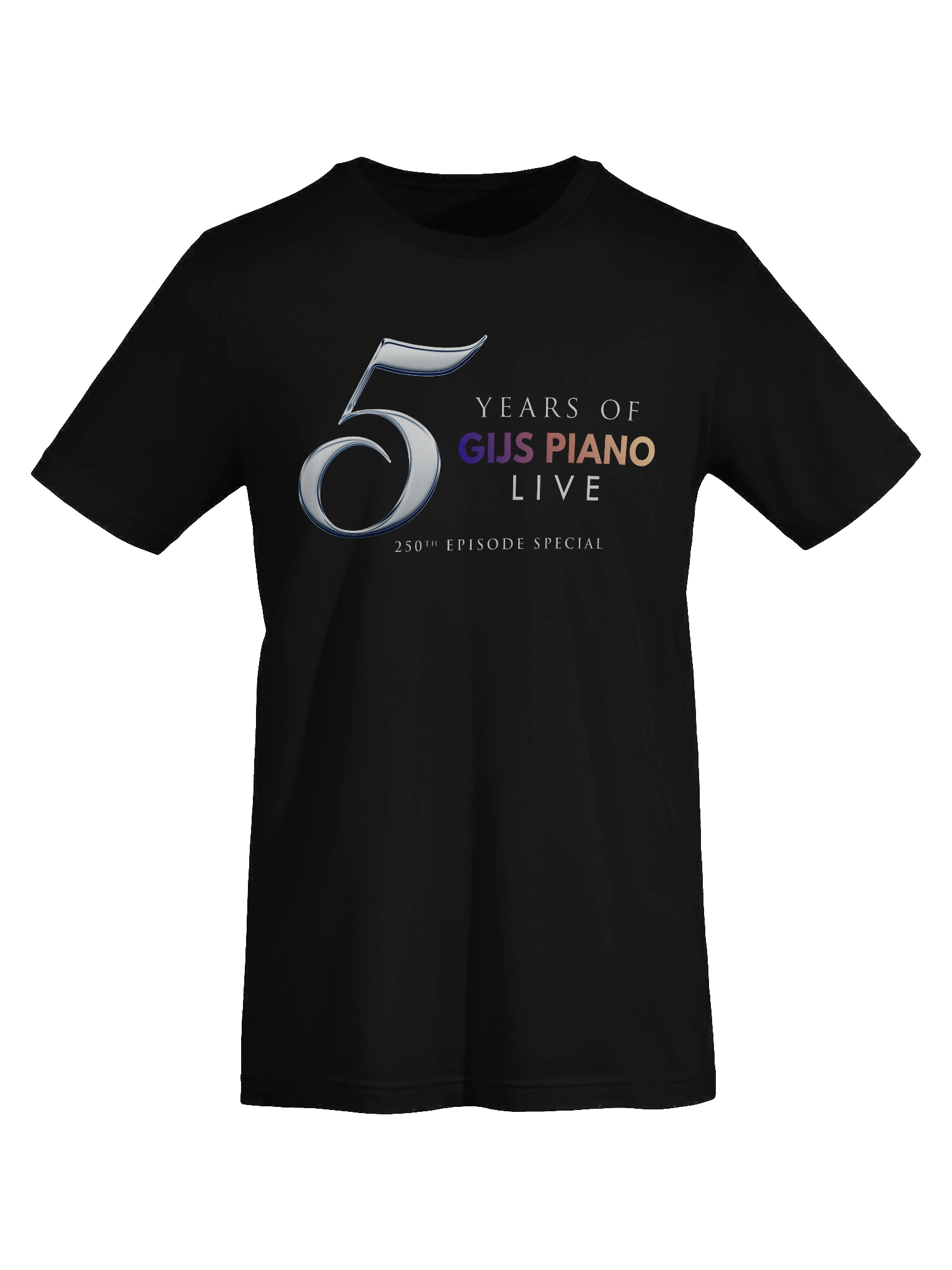 Gijs Piano LIVE 5th Anniversary Bella+Canvas T-Shirt product image (13)