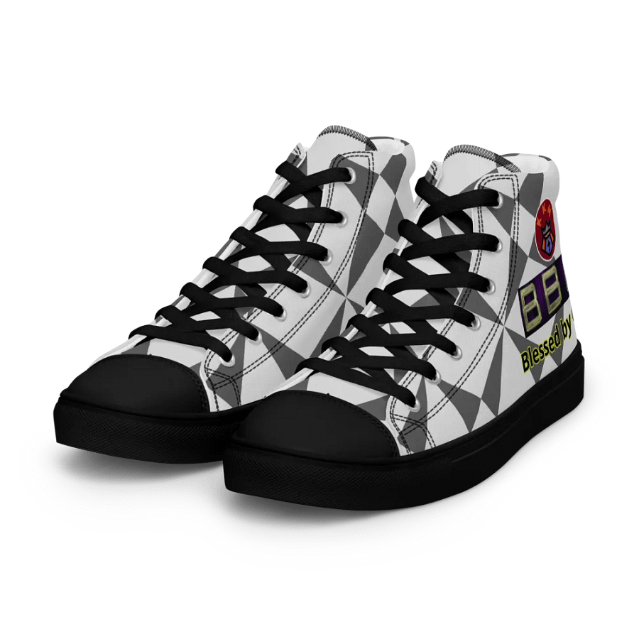 BBG Grey/White Pattern High Tops - Black Soles product image (4)