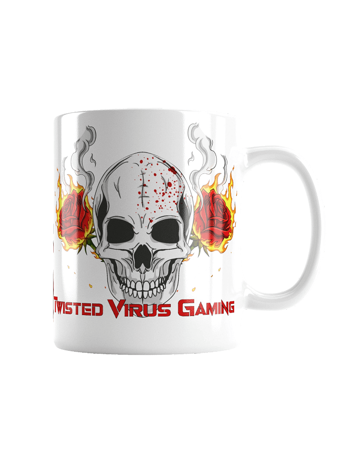 Twisted Virus Gaming - Anime Girl, Skull n Fire Rose Mug product image (2)