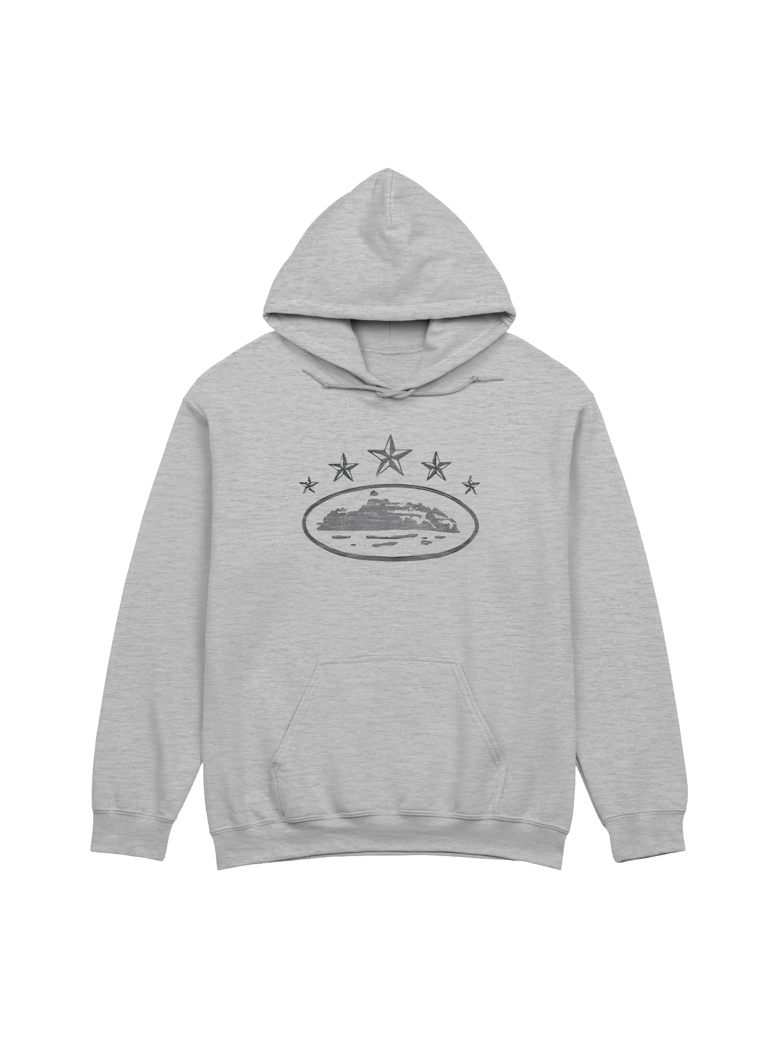 Corteiz 5 Starz Alcatraz Hoodie Grey product image (1)