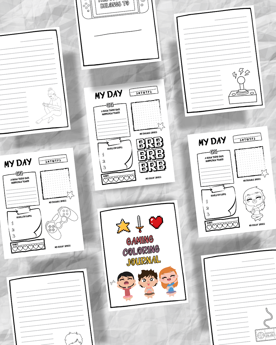 Kids Coloring Journal - Video Game Themed product image (3)