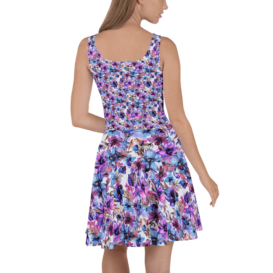 Purple Flowers Skater Dress product image (4)