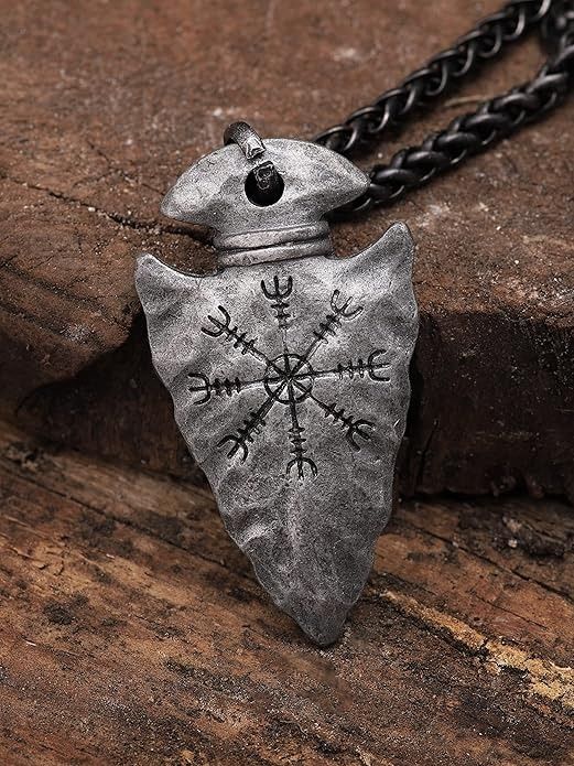 Viking Helm of Awe Arrowhead Protection Talisman Pendant Necklace product image (3)