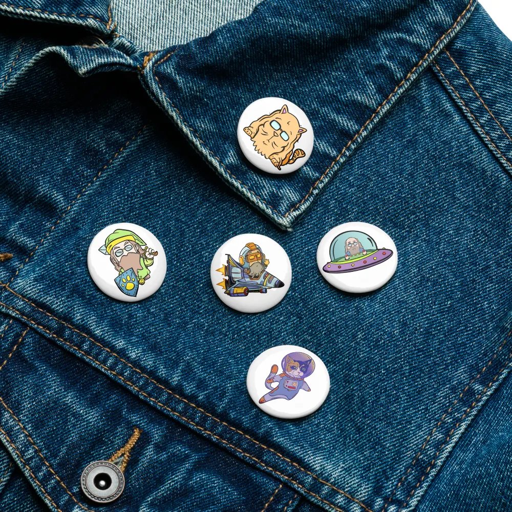 Set of 5 Badges (White) product image (11)
