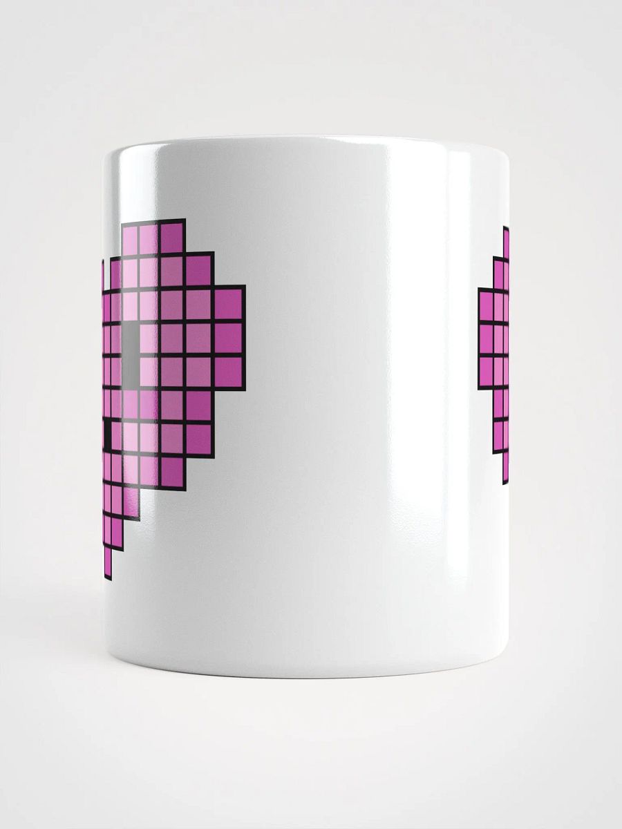 Pink Heart White Glossy Mug product image (6)