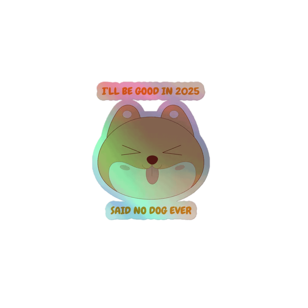 2025 Funny Dog Holographic Sticker Sheet product image (1)