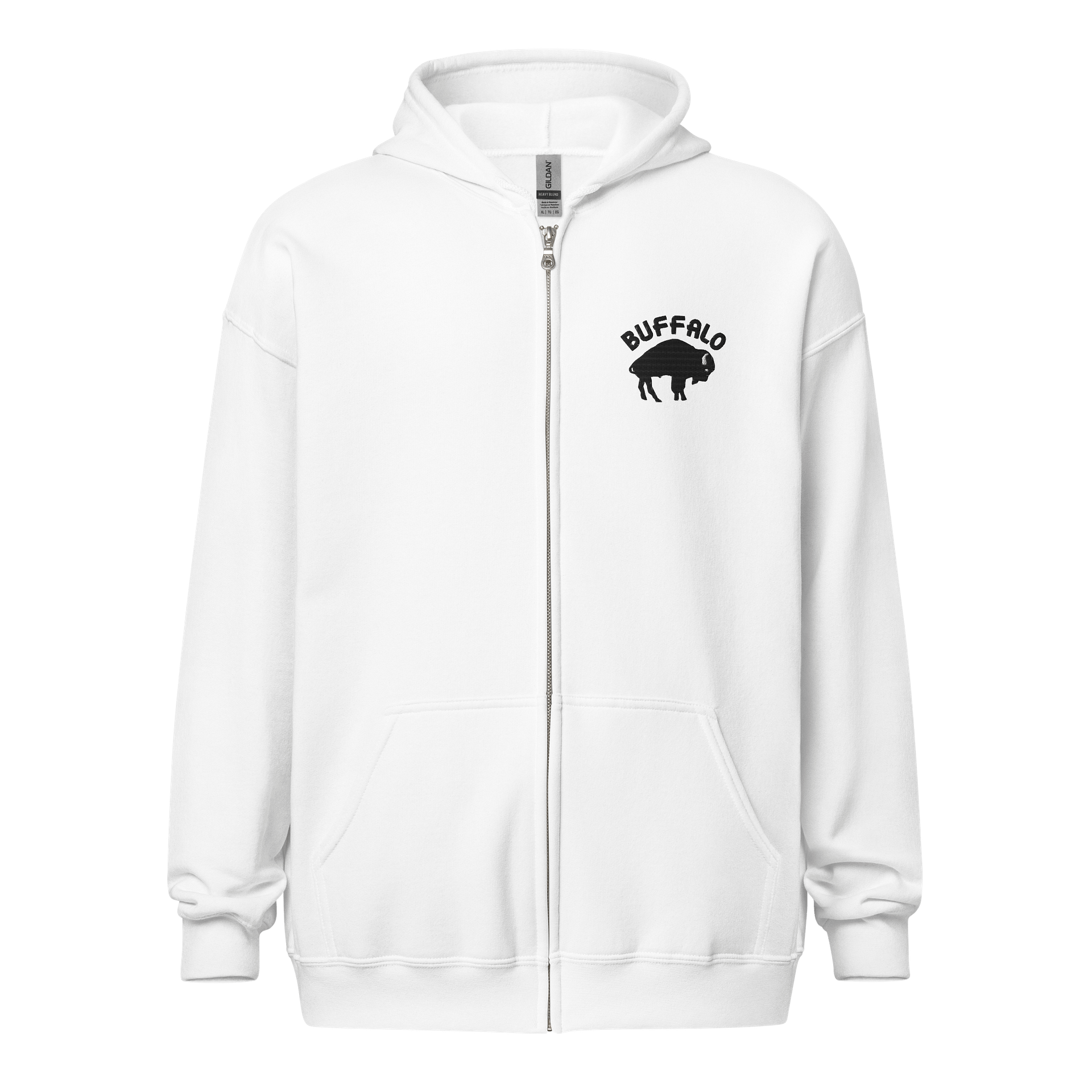 SOUTH BUFFALO Heavy Blend Zip Hoodie WHITE product image (1)