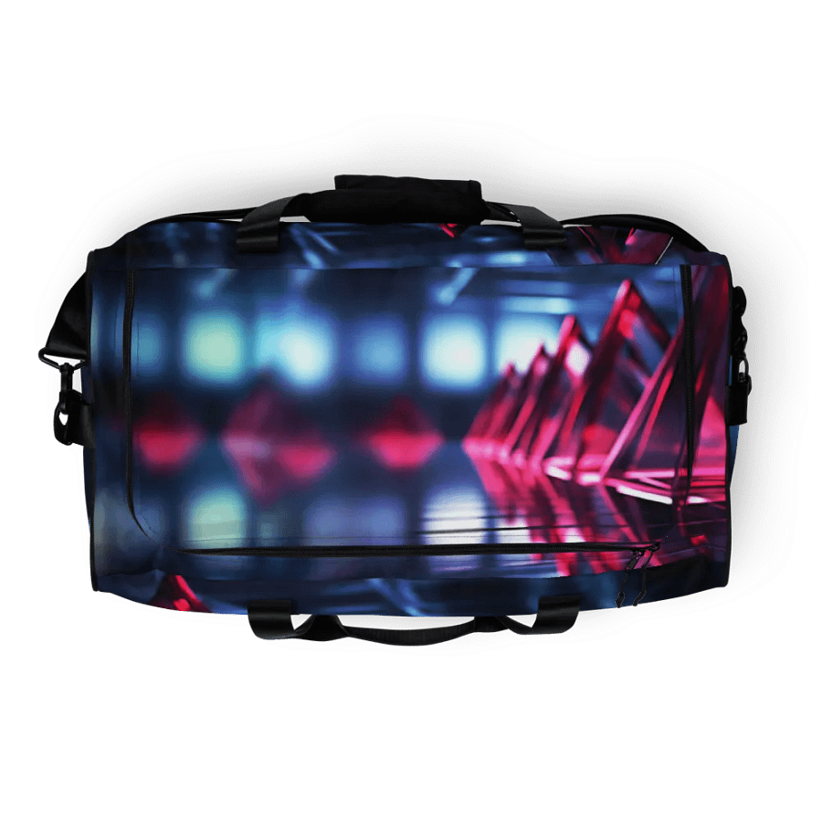 Blue/Pink All-Over Print Duffle Bag : Luigi & Ariel Logo product image (8)