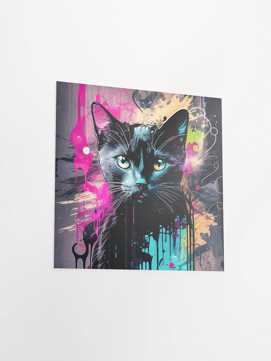 Graffiti Inspired Black Cat Matte Poster product image (2)