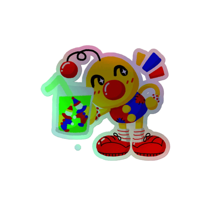 Boyoyoing Clown Soda Sparkles Holographic Sticker product image (2)