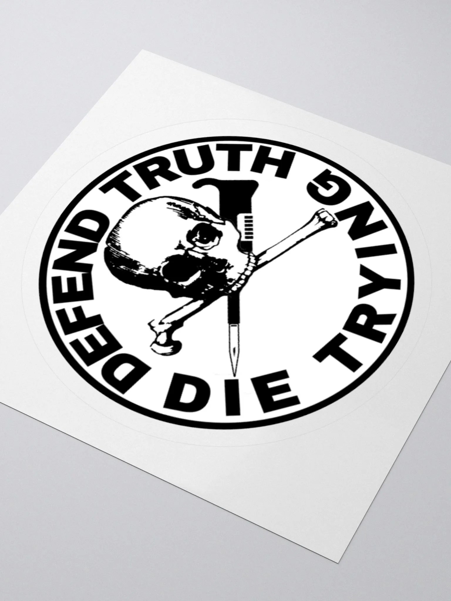 "Defend Truth, Die Trying" Sticker product image (4)