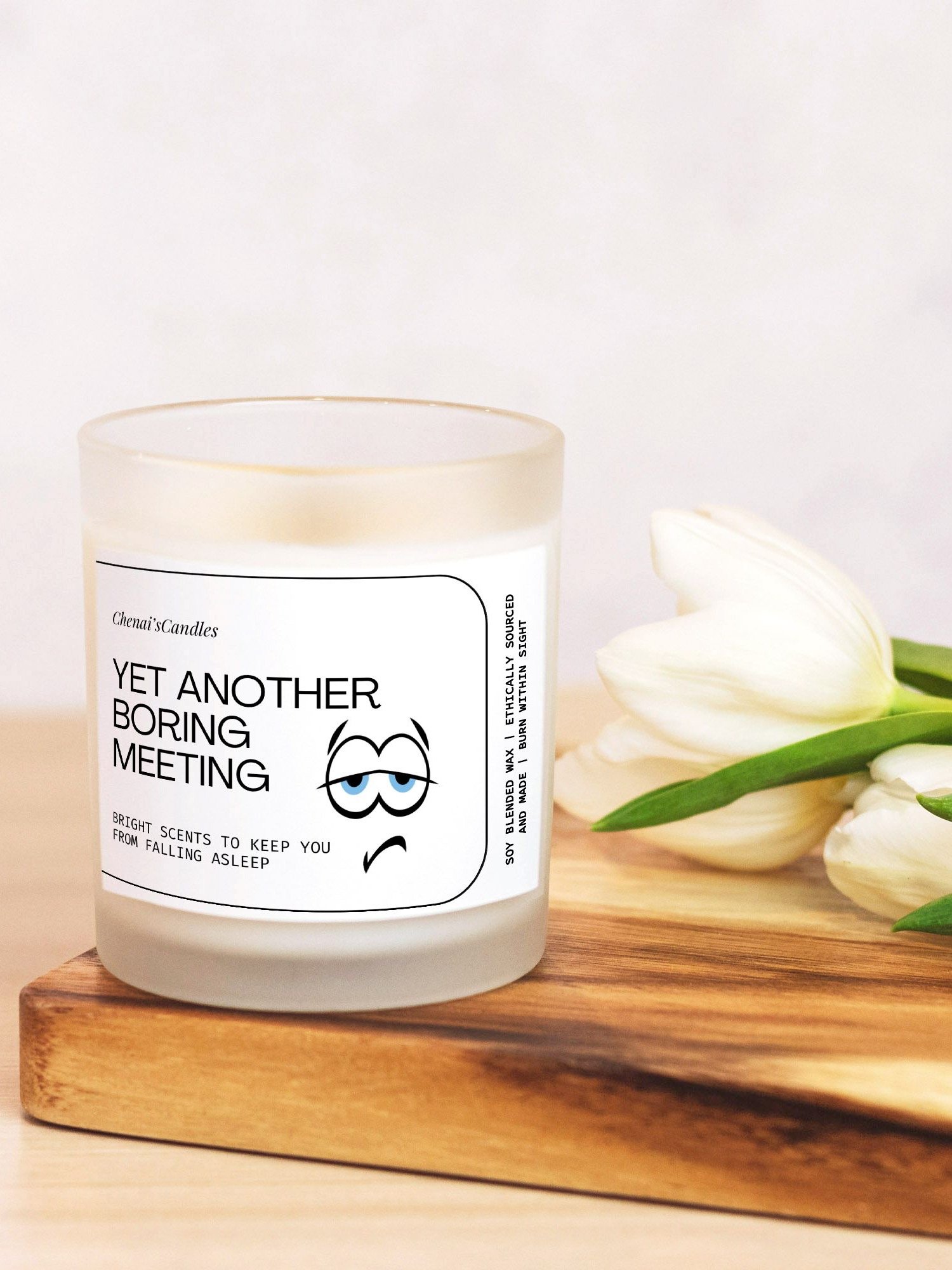 Work related candle- Meeting-Frosted candle product image (3)