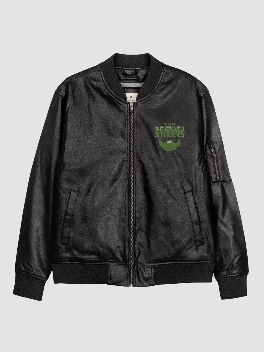 [Stoner] Faux Leather Bomber Jacket - Threadfast Apparel 395J -1 product image (3)