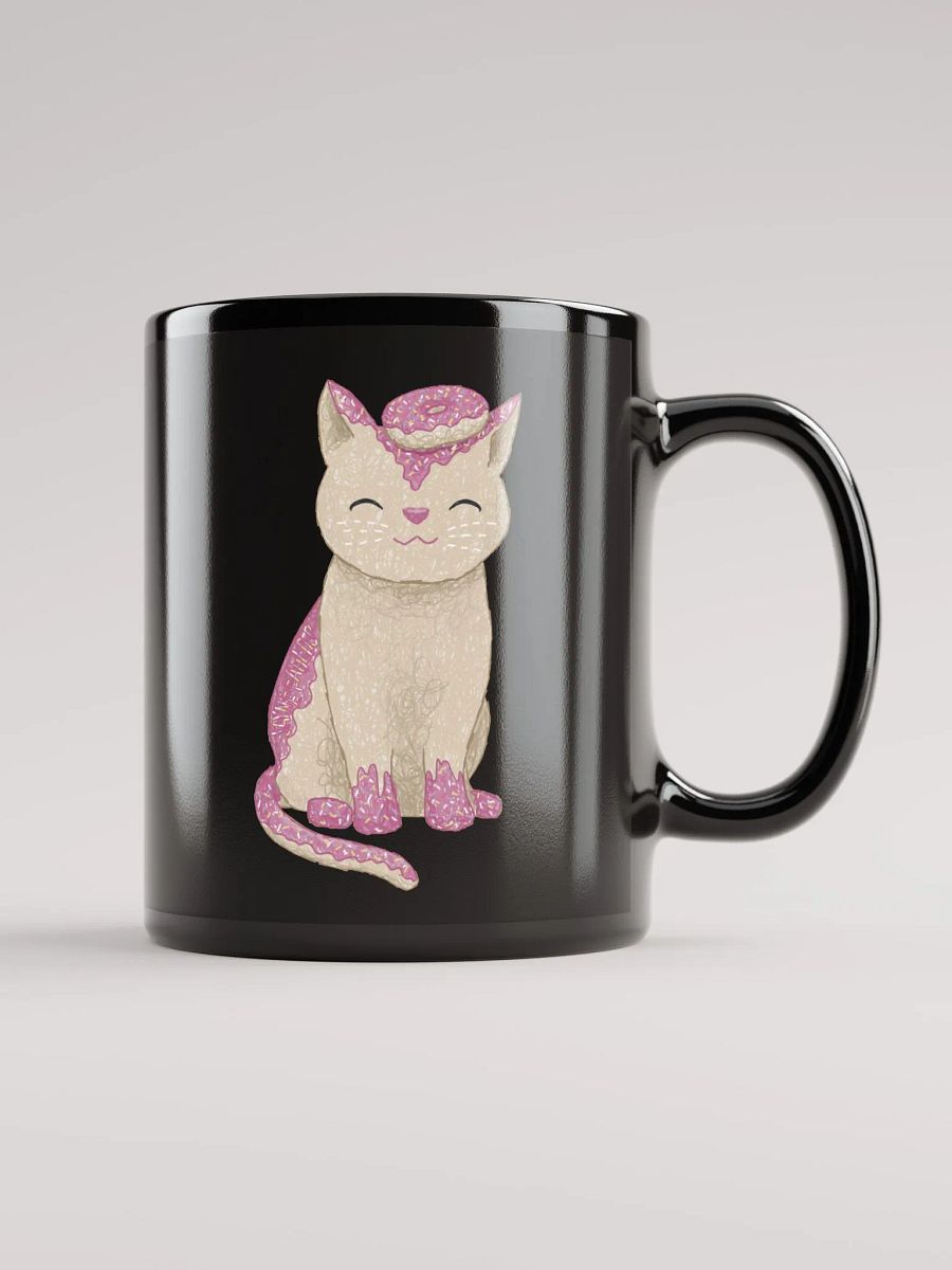 Lottie's Doughnut Cat Black Mug product image (1)