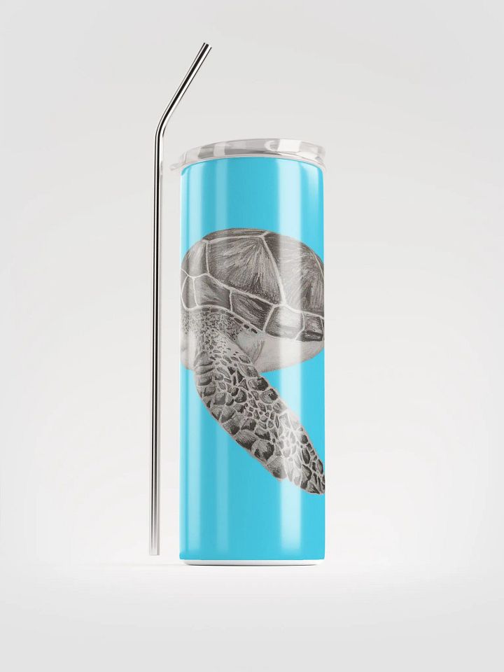 Turtle Drawing Straw Tumbler product image (1)