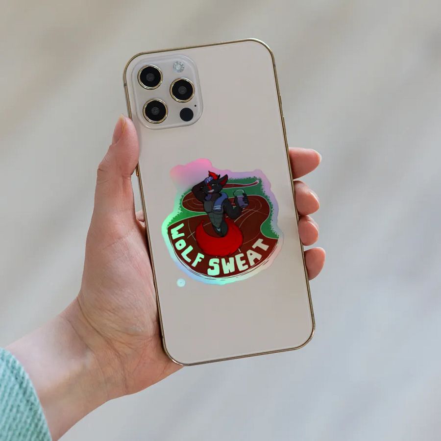 Fury's Wolf Sweat! Holographic Sticker product image (8)